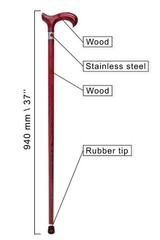 Dr. Watson – Handcrafted Wooden Walking Stick, Walking Cane with Derby Handle