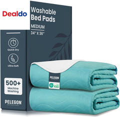 Bed Pads Washable Waterproof 34″ X 36″ (Pack of 2) – Incontinence Bed Pads for A