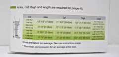 Therafirm Opaque Open-Toe Thigh Highs 30-40mmHg Gradient Compression UNISEX