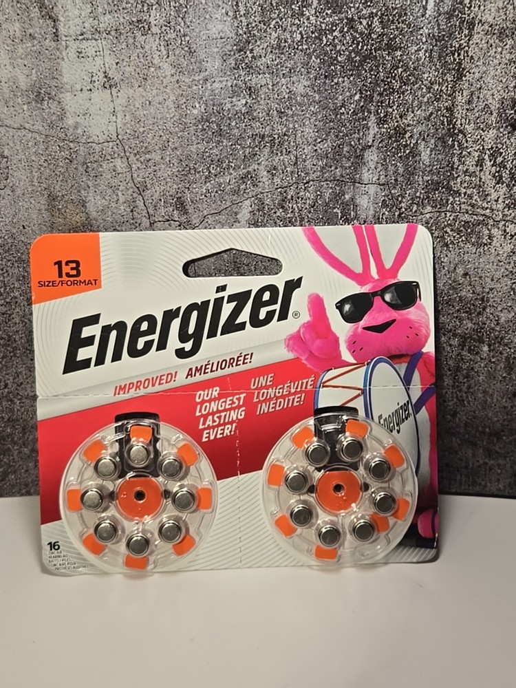 Energizer Size 13 Hearing Aid Batteries – NEW 16 Batteries (160)