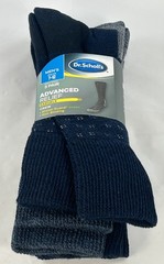 Dr. Scholl’s 3-pair pack Men’s Advanced Relief Casual Crew Socks Size 7-12 New