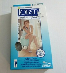 Jobst Compression Thigh High Stockings 20-30 mmHg Medium CT Sun Bronze Lace Top