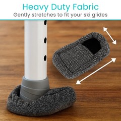 Vive Walker Ski Glide Covers (4 Pack) – Handicapped Accesories for Gray