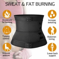 Women Trimmer Belt Waist Trainer Sweat Shaper Stomach Fat Burner Weight Loss