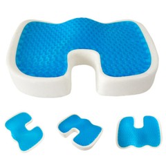Cool Gel Seat Cushion Memory Foam Coccyx Cuhion Orthopedic Chair Pad Office Home