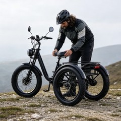 Daibot 24″ Fat Tire Mobility Trike 750W Adult All Terrain Cargo Shopping Scooter