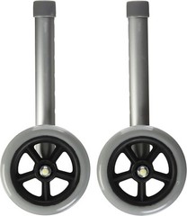 NOVA Medical Products 410si Walker Wheels for 4070/4090 Silver/Black 5 Inch