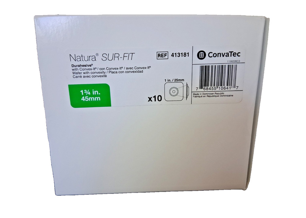 ConvaTec Natura Sur Fit Ostomy Barriers Seals 1 3/4″ Small Convex 1″ Box of 10