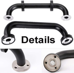 2 Pack 24 Inch Black Shower Grab Bar, Stainless Steel Bathroom Grab Bar Handle,