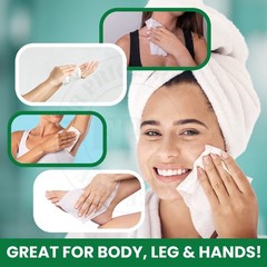 No Rinse Bathing/Shower Wipes Unscented Body Wipes Bamboo & aloe-240/1440 CT-FPN