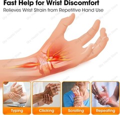 Cordless Wrist Massager for Carpal Tunnel Relief, Hand Massager with Heat