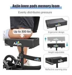 Aojin Knee Scooter, 300lbs Capacity, 13″ Big PU Seat, All Terrain Foldable Knee