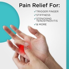 Trigger Finger Splint, Black, Adjustable, Aluminum Brace, Neoprene, 1 Pack