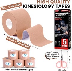 5 Roll Kinesiology Tape Athletic Muscle Support Sport Elastic