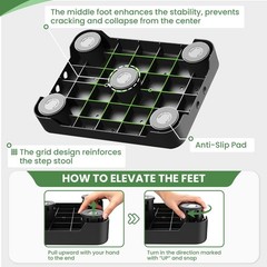 One Step Stool Platform Assistive Devices for Elderly Cars, Bed,Stair Bathroom