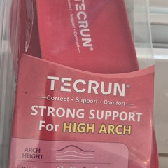 TECRUN High Arch Orthotic Insoles Full Length Breathable Red, US M 5-5.5
