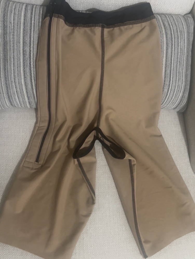 Marena Recovery Compression Pants Beige Hook & Eye Closure