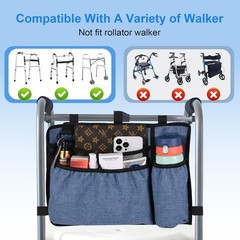 Water-Resistant Walker Bag for Seniors – Secure Cup Holder & Easy Installation