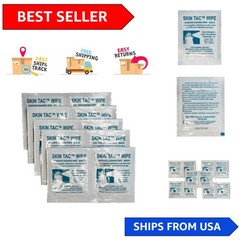 Skin Tac 10 Pack: Soothing, Latex-Free Adhesive Barrier Wipes for Sensitive Area