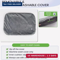Inflatable Seat Cushion with Soft Comfort Cover – Portable Travel Air Pad for Lo