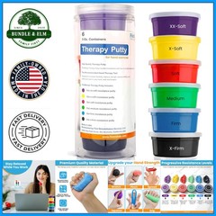 Exercise Putty for Hand Strength, 6 Pack of Non-Toxic Therapy Putty, 3 Oz Each