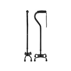 RMS Quad Cane – Adjustable Walking Cane with 4-Pronged Base for Extra Stabili…