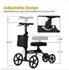 Zenart Knee Walker MT-9253 Black Scooter