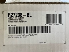 KOHLER K-R27241-BL Rubicon 16 inch Grab Bar in Matte Black 1005-115-702