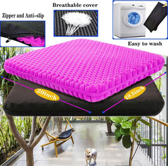 Plus Size Gel Seat Cushion for Long Sitting, Large Cooling Supportive Seat Pad f