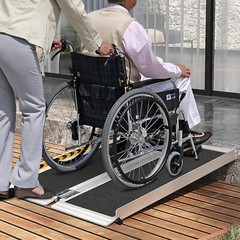 2-10ft Aluminum Multi-Folding Wheelchair Scooter Mobility Ramp Portable Non-Slip