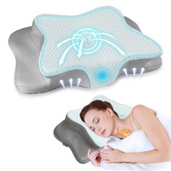 QIUBABYO Adjustable Ergonomic Neck Support Pillow – Memory Foam