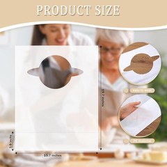 50 Pcs Disposable Adult Bibs with Crumb Catcher for Elderly Eating Plastic Bi…