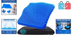 Relaxing Gel Seat Cushion for Back, Coccyx & Sciatica Pain Relief – Jumbo Size