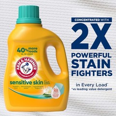 ARM & HAMMER Sensitive Skin Liquid Laundry Detergent, Fresh Scent, 105 fl oz, 10