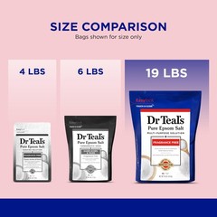 Dr Teal’S Dr Teals Pure Epsom Salt Bulk Magnesium Sulfate Usp Fragrance 19 Lbs