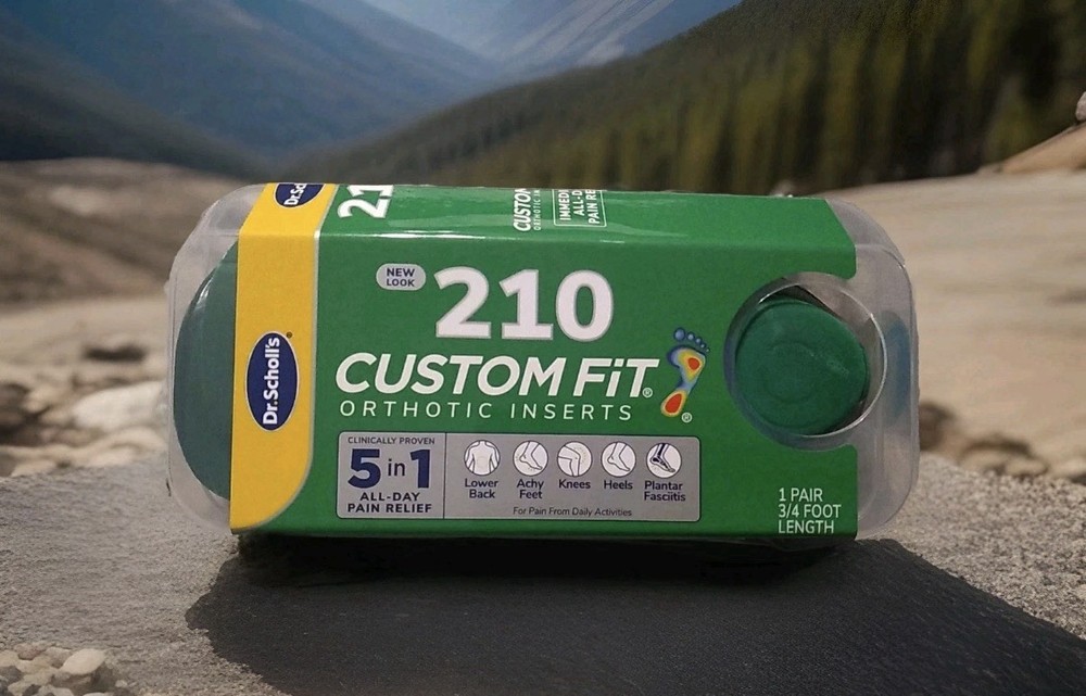 DR. SCHOLL’S CUSTOM FIT CF210 ORTHOTIC SHOE INSERTS 5-IN-1 ALL DAY PAIN RELIEF