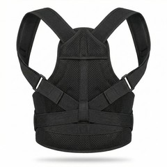 SUJEB Posture Corrector for Women and Men, Invisible Full Back Support Black