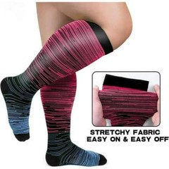 Plus Size Knee High Compression Socks Men Women Medical Stockings XXL-4XL CFR