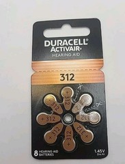 Duracell Hearing Aid Batteries Size 312 – Fresh Exp-2029 (5pk 40 Batteries)