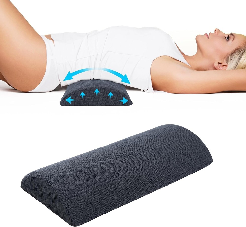 Soft Lumbar Pillow Memory Foam Back Support Cushion for Lower Back Pain Relief