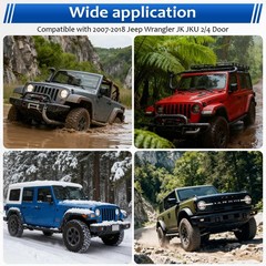 FreeTec Front and Rear Grab Handles Kit Grab Bars Compatible for Jeep Wrangle…