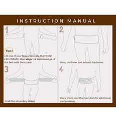 Vriksasana Sacroiliac Hip Belt for Women plus Hip Size 32” – 45” Black
