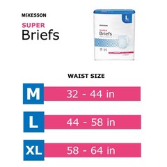 McKesson Super Moderate Absorbency Adult Disposable Cloth Brief Diapers XL 60 Ct