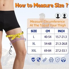 Adjustable Thigh and Hamstring Compression Sleeve with 3 XX-Large Black