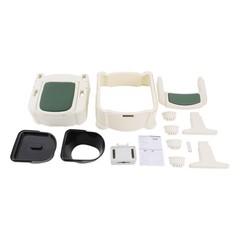 Floor Standing Bedside Commode w/Induction Portable Toilet for Elderly Disabled