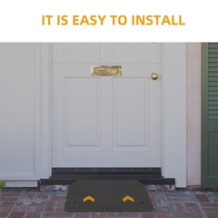 4″ Rise Rubber Threshold Ramp for Doorway,Door Ramp w/NonSlip Textured Surface