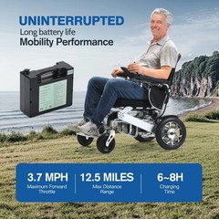 Intelligent Foldable Electric Wheelchair All Terrain 4 Wheels Mobility Scooter