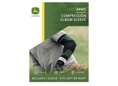 John Deere Compression Elbow Sleeve, Black/Green, S/M