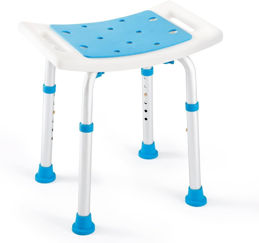 FSA/HSA Eligible Shower Stool 350Lbs Bath Seat Chair, Tool-Free Assembly Height