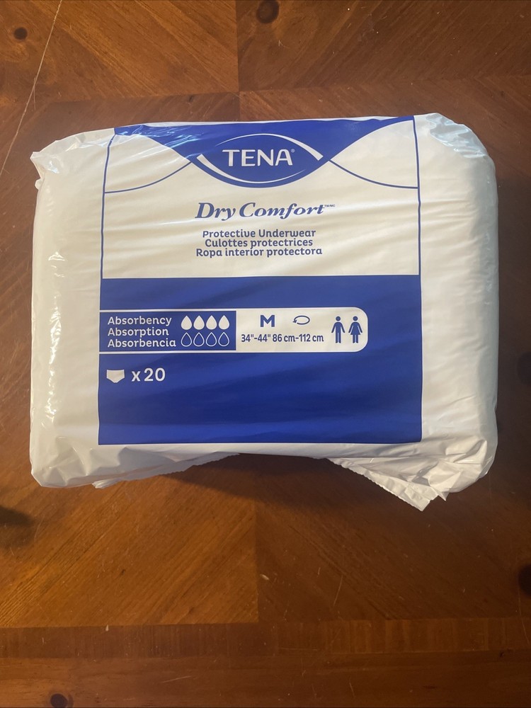 Tena 1 Pack of 20 Dry Comfort Protective Underwear Size M 34″- 44″